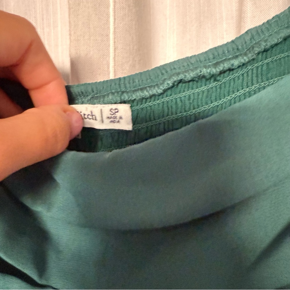 Abercrombie & Fitch Green Long Sleeve Mini Dress SP - Picture 5 of 8